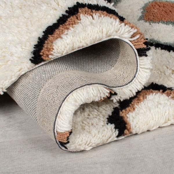 Rankų darbo iš vilnos kilimas kreminės spalvos 200x290 cm Moroccan Midar – Flair Rugs-image-3