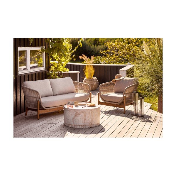 Iš keramikos apvalios formos sodo kavos staliukas ø 60 cm Bonn – House Nordic-image-1