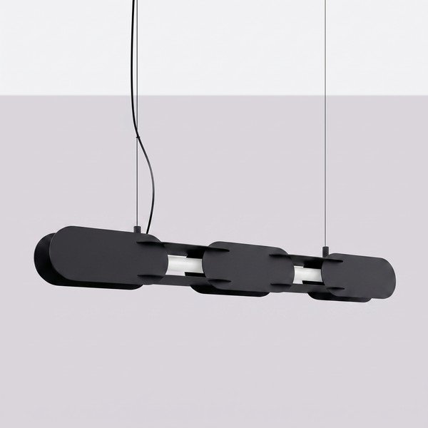 Juodos spalvos iš metalo kabantis šviestuvas LED CHAIN – Thoro-image-4