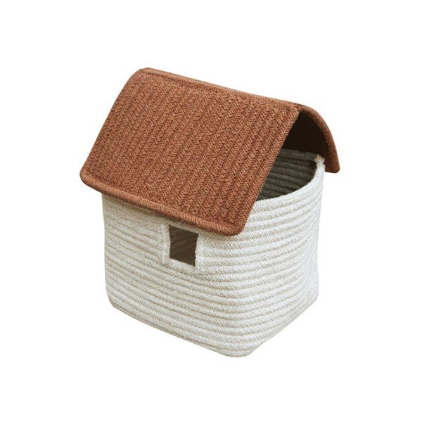 Iš tekstilės vaikiškas krepšys kreminės spalvos 22x22x34 cm House Toffee – Lorena Canals-image-3
