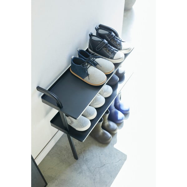 Vaikiškų batų lentyna iš metalo juodos spalvos Tower – YAMAZAKI-image-3
