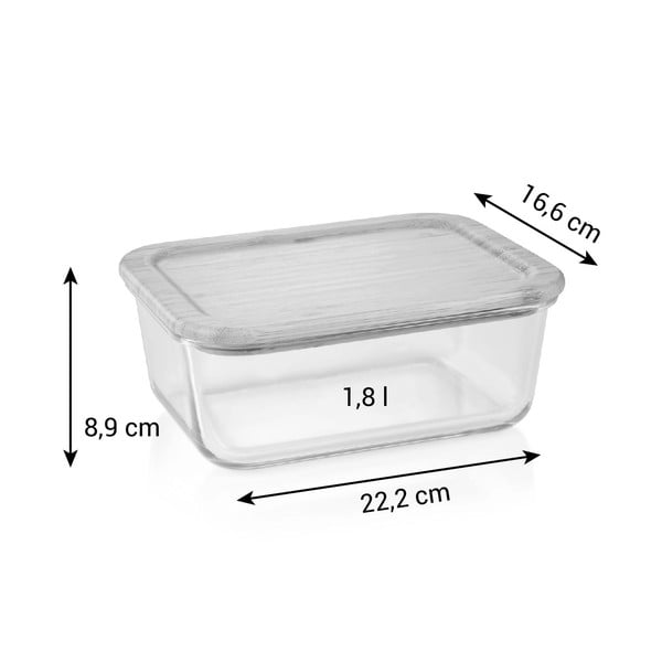 Iš stiklo maisto laikymo indas maistui Online – Tescoma-image-1