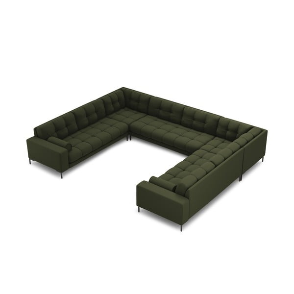 Kampinė sofa žalios spalvos („U“ formos) Bali – Cosmopolitan Design-image-3