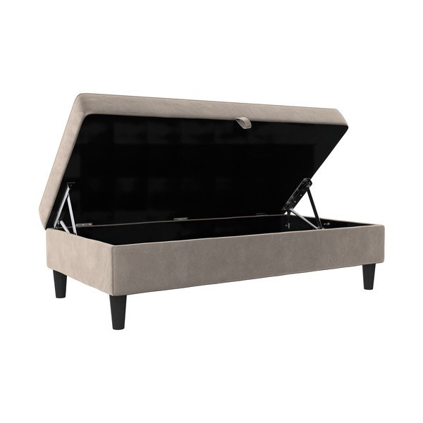 Iš velveto taburetė pilkos spalvos Hartford – Støraa-image-4