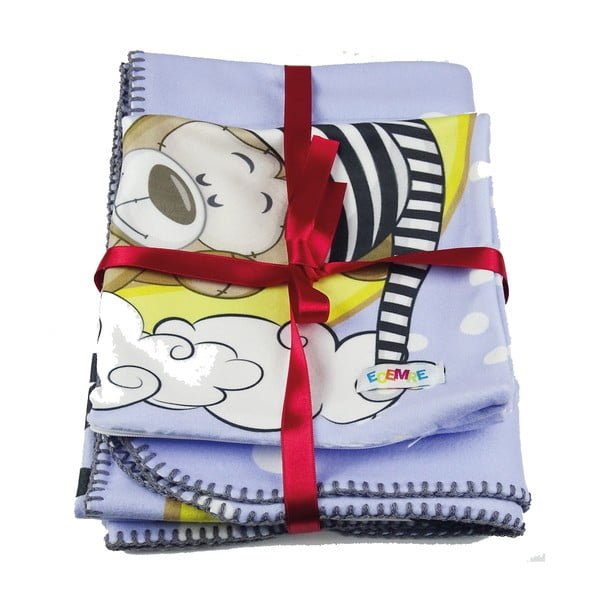 Šviesiai mėlyna kūdikių antklodė 85x125 cm - OYO kids-image-2