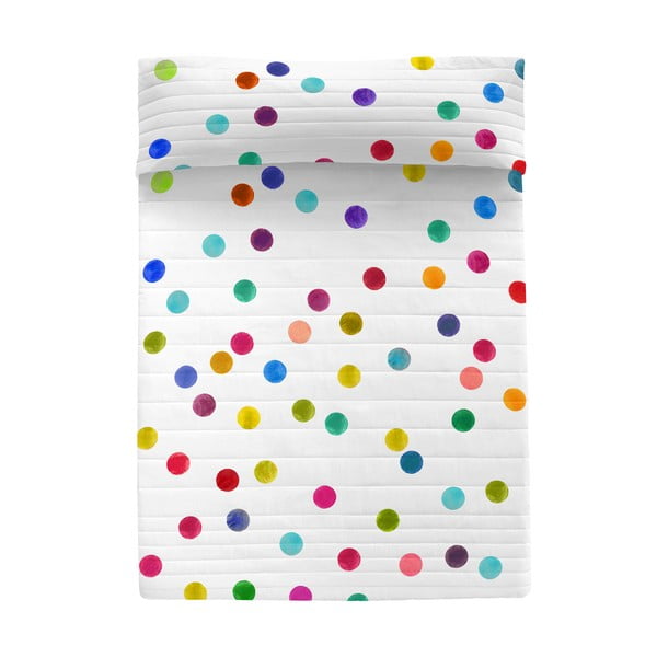 Dygsniuota lovatiesė iš medvilnės baltos spalvos 180x260 cm Confetti – Happy Friday