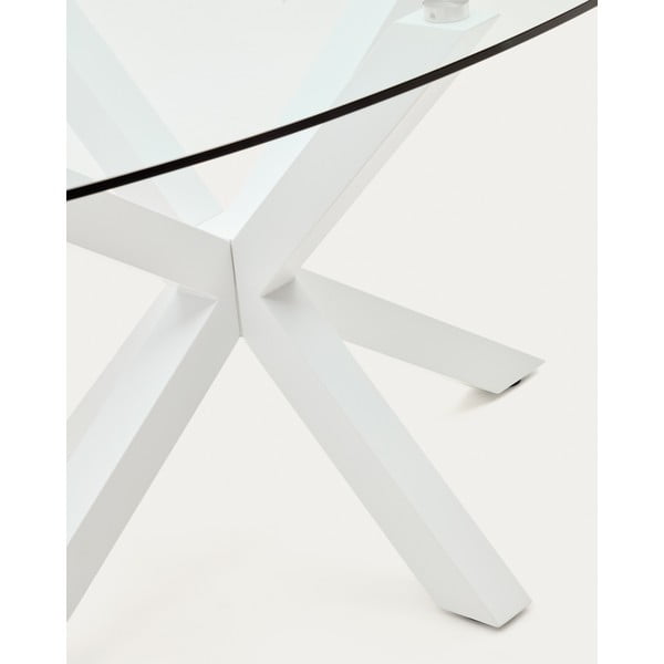 Valgomojo stalas su stikliniu stalviršiu 100x200 cm Argo – Kave Home-image-1