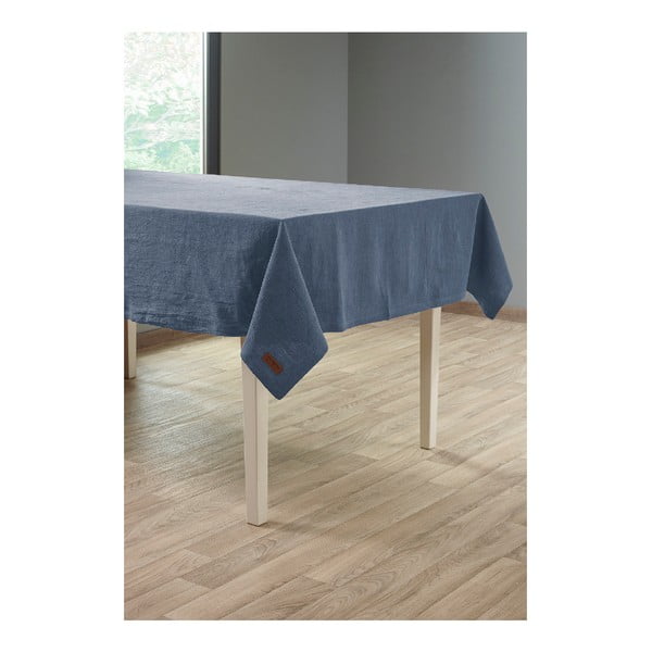 Tamsiai mėlyna lininė staltiesė "Tiseco Home Studio", 135 x 240 cm