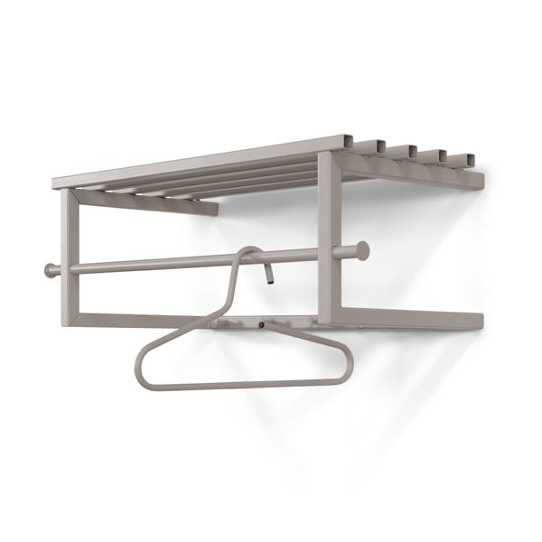 Taupe spalvos iš metalo sieninė lentyna su lentyna 76 cm Marco – Spinder Design