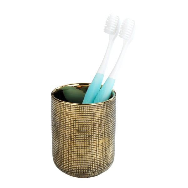 Iš keramikos dantų šepetėlio indas auksinės spalvos Rivara – Wenko-image-2