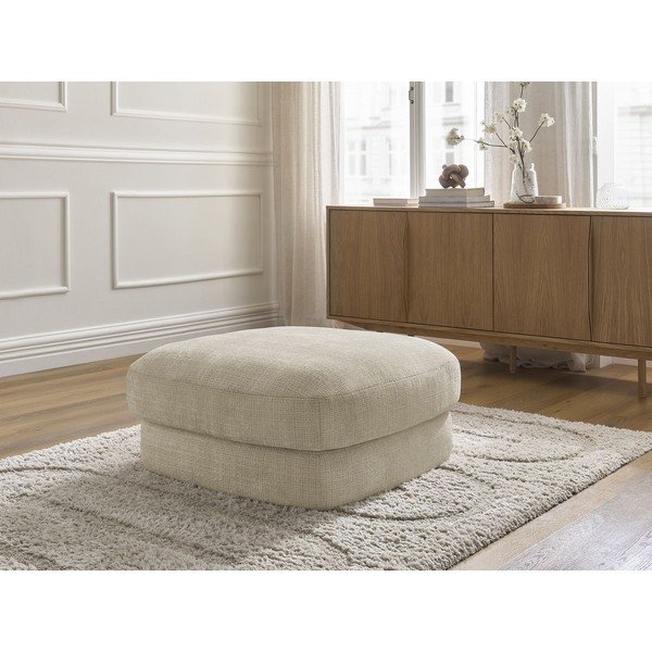 Smėlio spalvos taburetė iš šenilinio audinio Leonore – Bobochic Paris-image-1