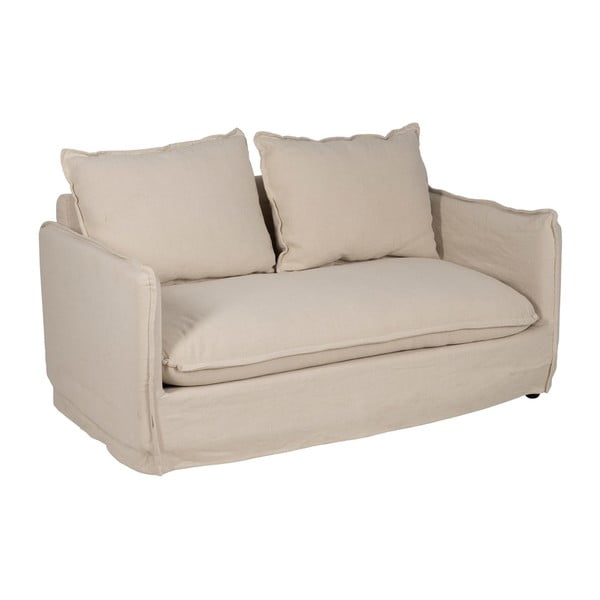 Kreminės spalvos iš lino sofa 160 cm – Ixia-image-2