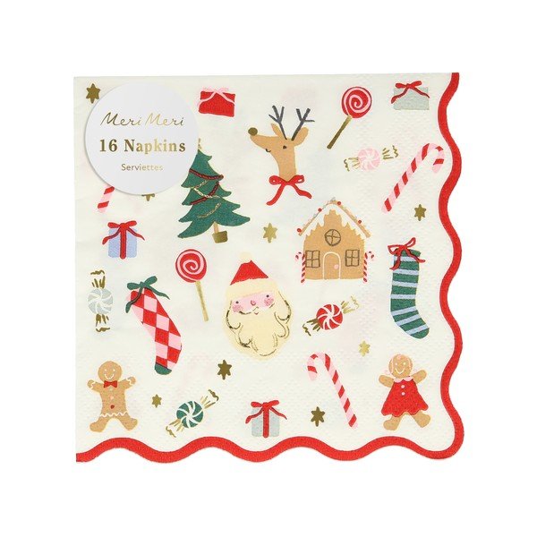 Iš popieriaus servetėlės 16 vnt. Jolly Christmas – Meri Meri-image-2