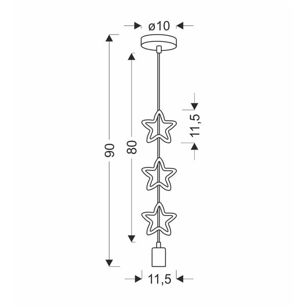 Vaikiškas pakabinamas šviestuvas su metaliniu gaubtu Single – Candellux Lighting-image-2
