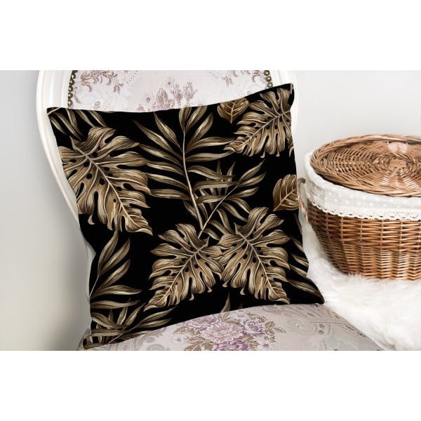 Pagalvės užvalkalas Minimalist Cushion Covers Golden Leafes With Black BG, 45 x 45 cm-image-2