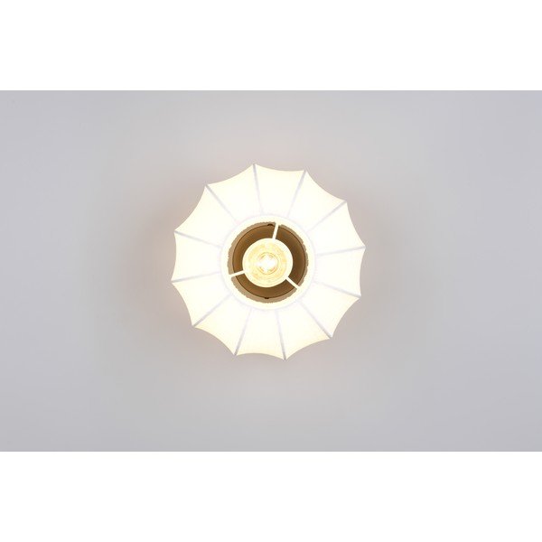 Baltos spalvos iš metalo lubinis šviestuvas ø 25 cm su tekstiliniu gaubtu Madleine – Reality-image-4