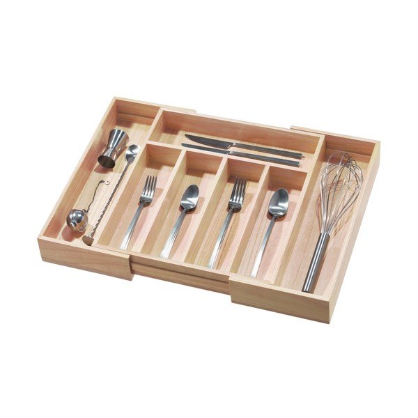 Dėžutė stalo įrankiams iš paulovnijos medienos iDesign Eco-image-4