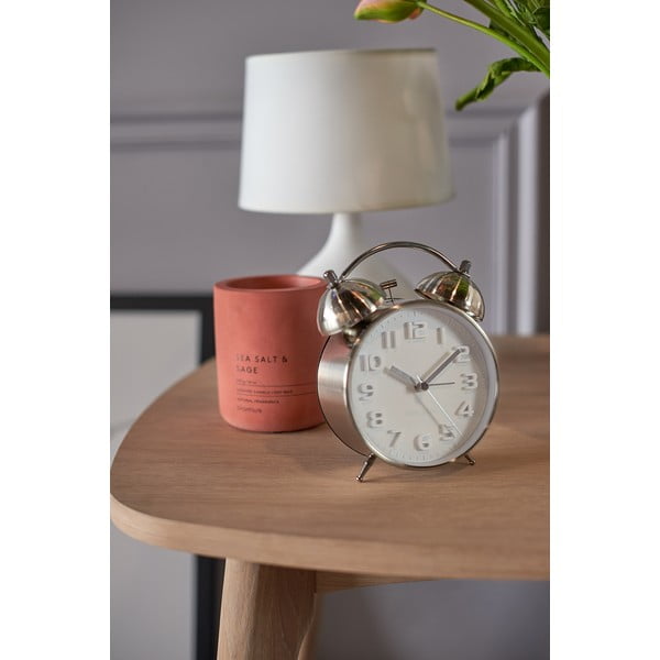 Metalinio sidabro spalvos žadintuvas Karlsson Mr. White-image-1