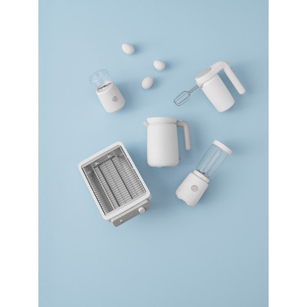 Baltos spalvos iš plastiko elektrinis pieno plaktuvas Foodie – RIG-TIG-image-2