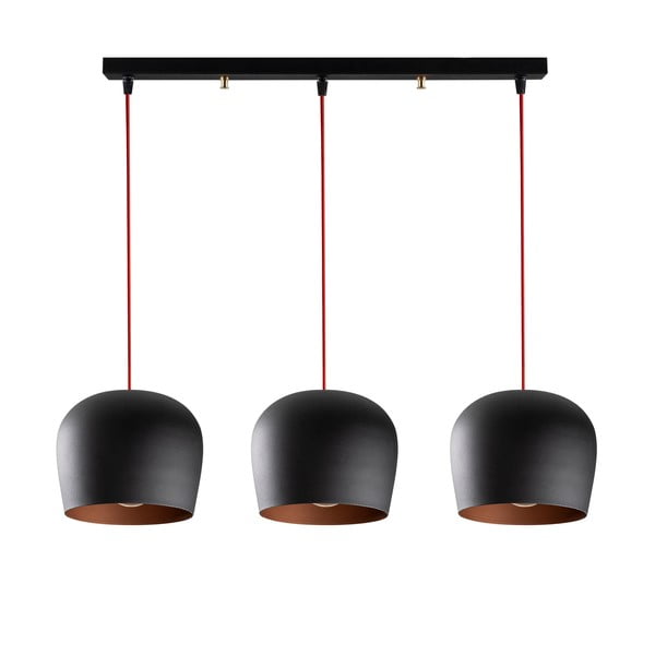 Kabantis šviestuvas juodos spalvos su metaliniu gaubtu Berceste – Opviq lights-image-4
