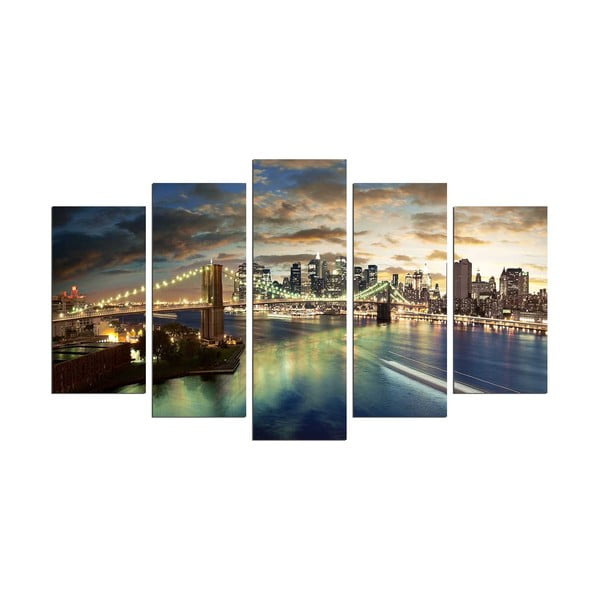 Kelių dalių paveikslas Bridge NYC, 110 x 60 cm
