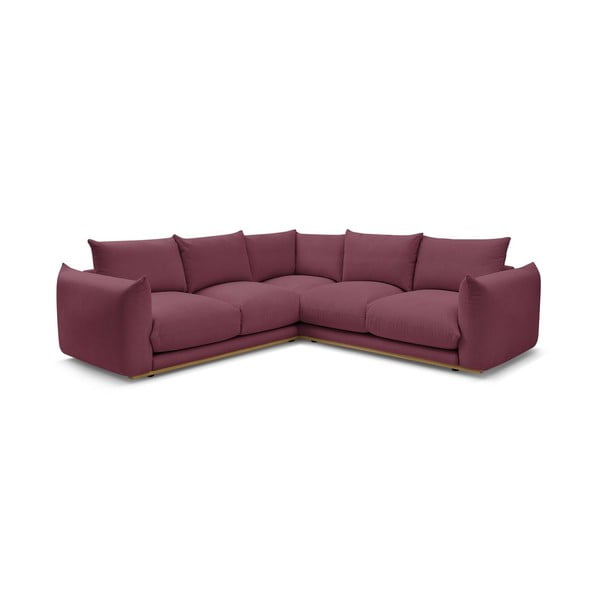 Kampinė sofa bordo spalvos Ernest – Bobochic Paris