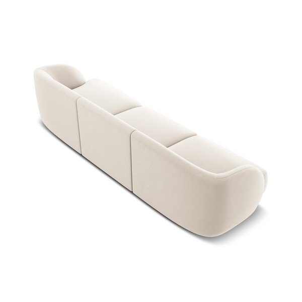 Smėlio spalvos aksominė sofa 259 cm Miley - Micadoni Home-image-3