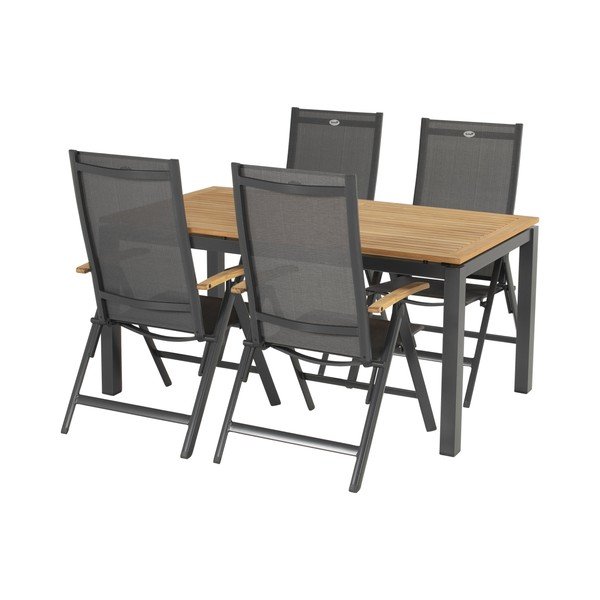 Pilka metalinė sodo kėdė Aruba - Hartman-image-2