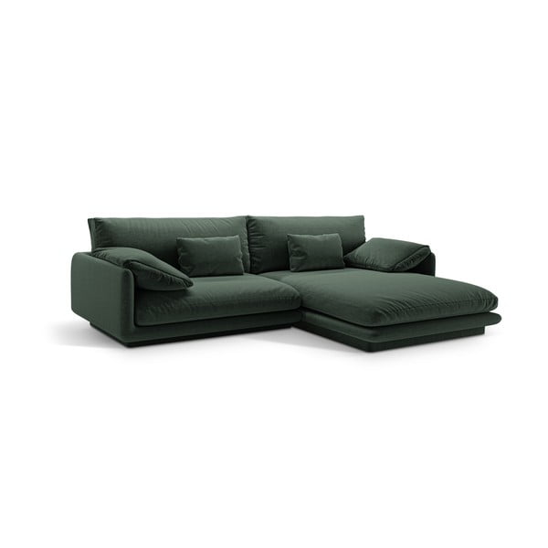 Kampinė sofa tamsiai žalios spalvos (su dešiniuoju kampu) Torino – Micadoni Home-image-2