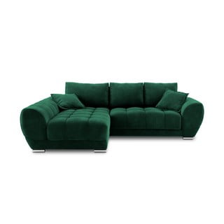 Žalia aksominė sofa-lova Windsor & Co Sofas Nuage, kairysis kampas