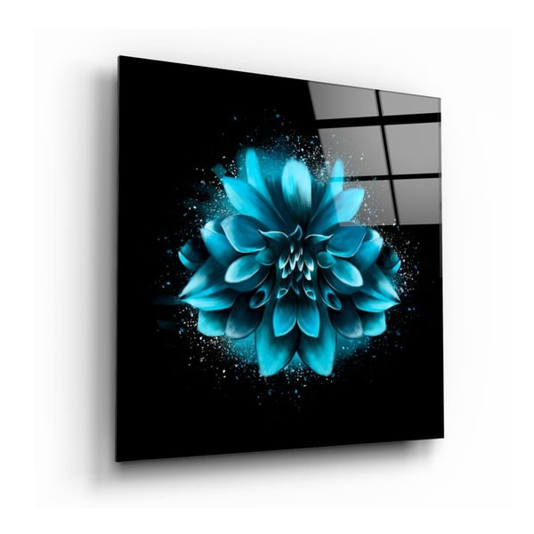 Paveikslas ant stiklo Insigne Blue Flower, 40 x 40 cm