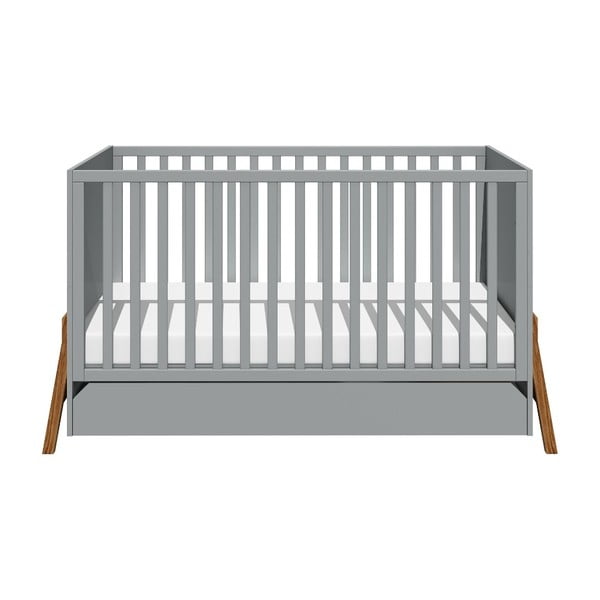 Pilka vaikiška lovelė su stalčiumi BELLAMY Lotta, 70 x 140 cm-image-3