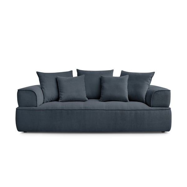 Tamsiai mėlynos spalvos iš šenilinio audinio sofa 237 cm Whesley – Bobochic Paris