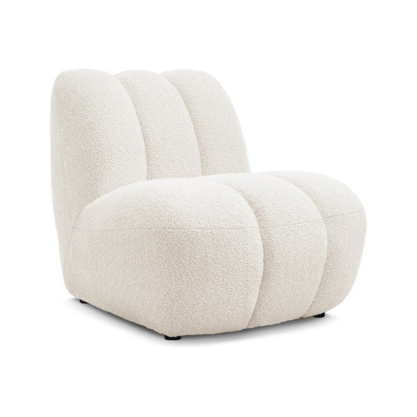 Baltos spalvos iš boucle krėslas Janissaire – Bobochic Paris