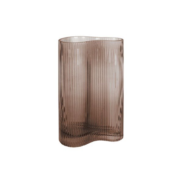 Rudos spalvos stiklo vaza PT LIVING Wave, aukštis 27 cm-image-2