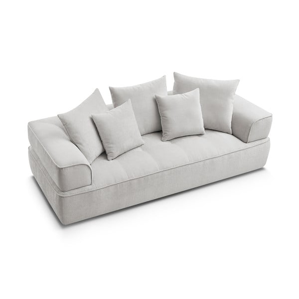 Šviesiai pilkos spalvos iš šenilinio audinio sofa 237 cm Whesley – Bobochic Paris-image-4