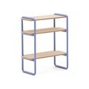 Šviesiai mėlynos spalvos/natūralios spalvos pakabinama vaikiška knygų spinta iš uosio 60x70x28 cm Tinn – Kave Home