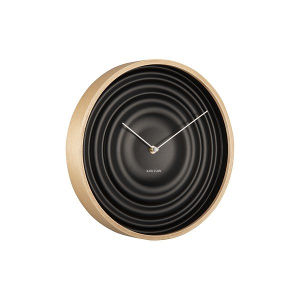 Juodas sieninis laikrodis Karlsson Ribble, ø 31 cm-image-2