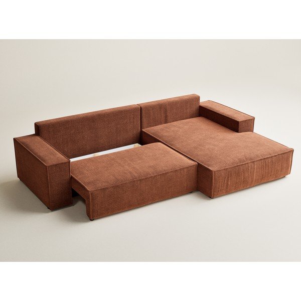 Vario spalvos sulankstoma/su sandėliavimo vieta kampinė sofa iš šenilinio audinio (su dešiniuoju kampu/su gultu) Maze – Maison de Rêve-image-3