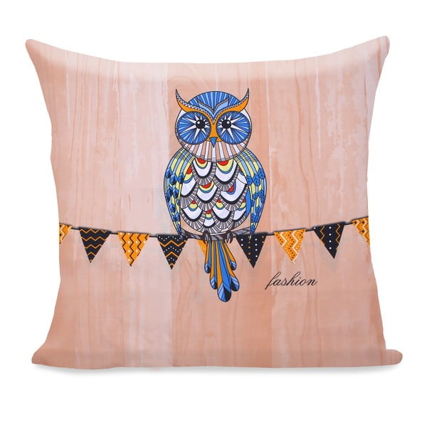 "DecoKing Owls Autumnstory" užvalkalas ant pagalvės iš mikropluošto, 80 x 80 cm