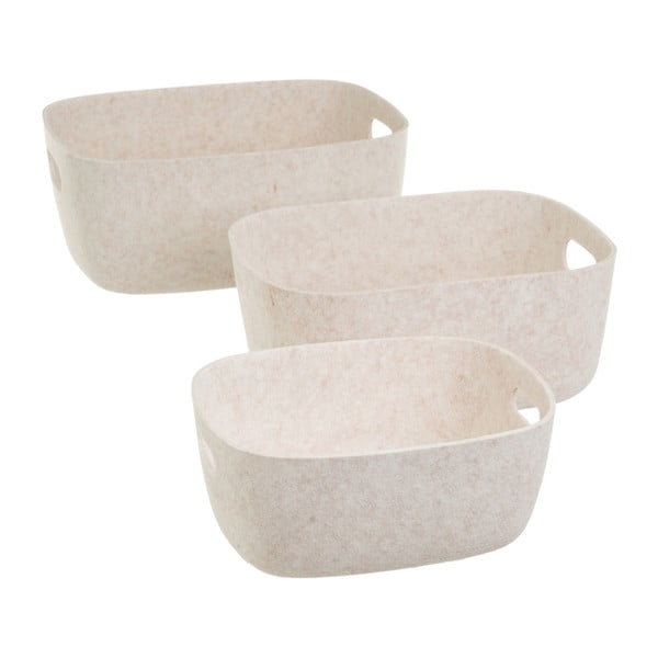 Iš tekstilės krepšiai 3 vnt. 36x28x16 cm – Casa Selección