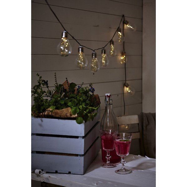 Balta saulės energija veikianti lauko LED girlianda Star Trading Glow, ilgis 1,9 m-image-4