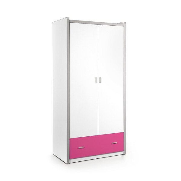 Baltos spalvos fuksijų spinta Vipack Bonny, 202 x 96,5 cm