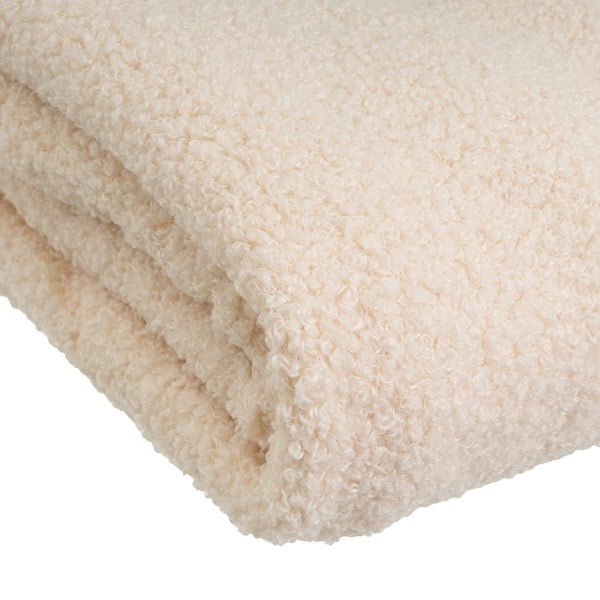 Iš boucle antklodė ir pledas smėlio spalvos 160x130 cm Sherpa – Casa Selección-image-2