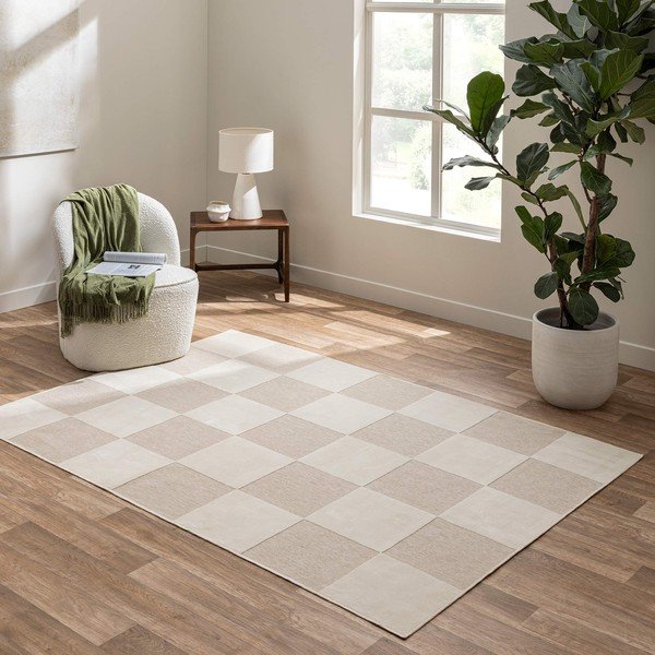 Smėlio spalvos iš medvilnės mišinio kilimas 140x200 cm Toledo – douceur d'intérieur-image-2