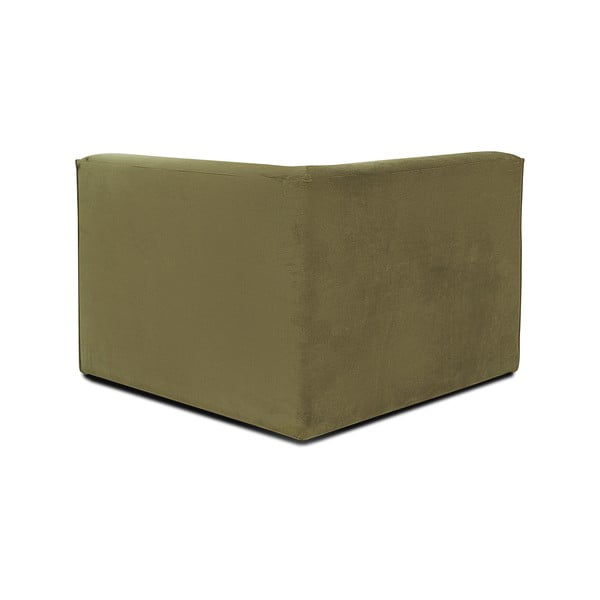 Žalios spalvos kampinis aksominės sofos modulis Scandic Sting-image-3