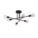 Juodos spalvos lubinis šviestuvas 64x64 cm Flower – Opviq lights