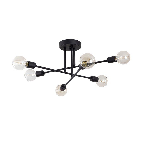 Juodos spalvos lubinis šviestuvas 64x64 cm Flower – Opviq lights