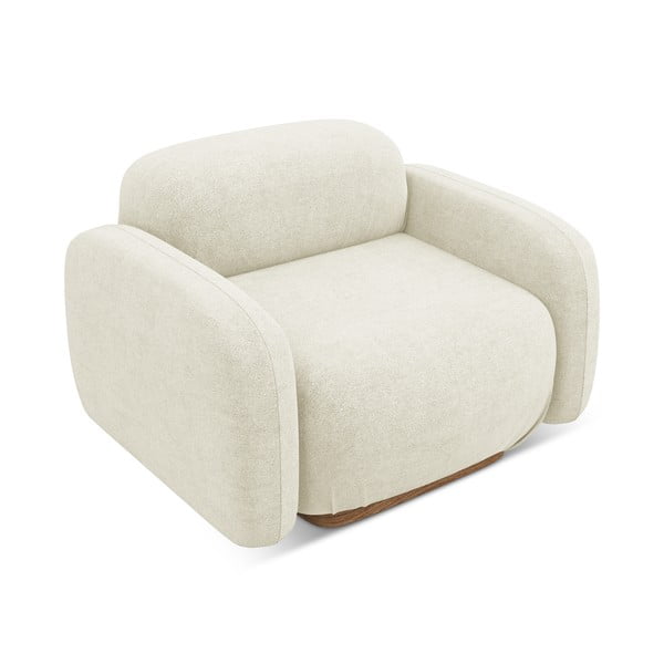 Kreminės spalvos iš boucle modulinė sofos dalis Ailani – Makamii-image-3