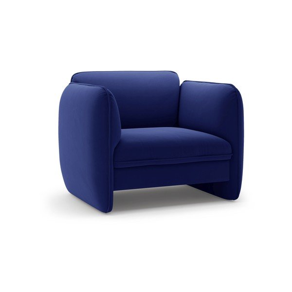 Mėlynos spalvos krėslas iš velveto Georgia – Micadoni 